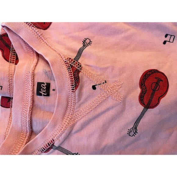 Kids Tea Collection Guitar Print T-Shirt Size 8 - Picture 4 of 5